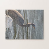 Great Blue Heron by the Water Puzzle (Horizontal)