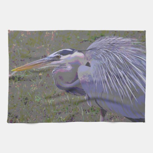 Great Blue Heron Challenge Küchentuch (Horizontal)