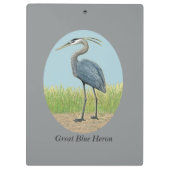 Great Blue Heron Clipboard Klemmbrett (Rückseite)