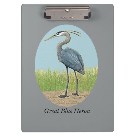 Great Blue Heron Clipboard Klemmbrett (Vorderseite)