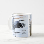 Great Blue Heron Coffee Tasse (Vorderseite Links)