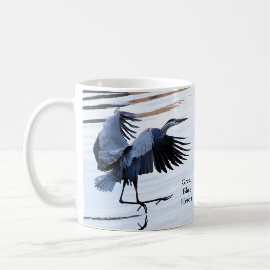 Great Blue Heron Coffee Tasse (Links)