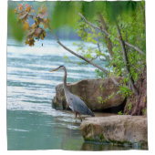 Great Blue Heron Duschvorhang (Vorderseite)