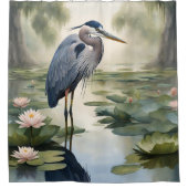 Great Blue Heron Duschvorhang (Vorderseite)
