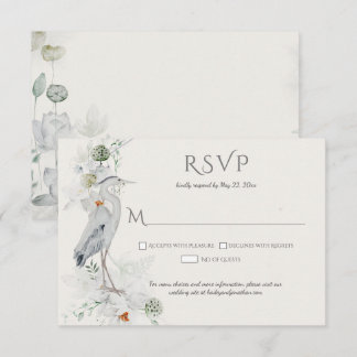 Great Blue Heron Ethereal UAWG RSVP Karte