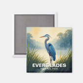 Great Blue Heron Everglades Travel Magnet (Vorderseite/Rückseite)