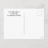 Great Blue Heron Feiertagspostkarte (Rückseite)