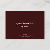 Great Blue Heron Fishing ATC Visitenkarte (Rückseite)