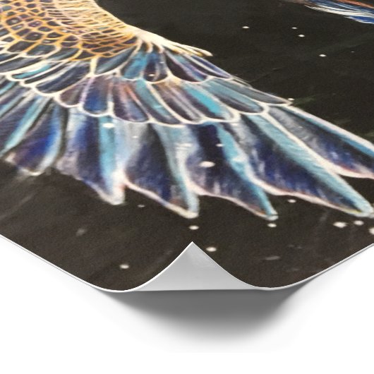 Great Blue Heron Fishing Poster (Ecke)