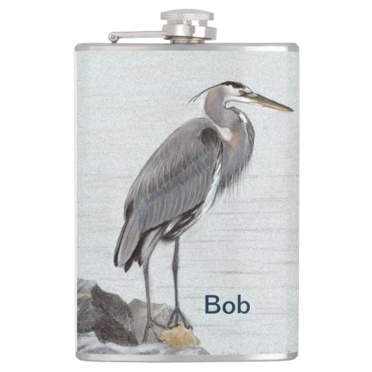 Great Blue Heron Flachmann (Vorderseite)