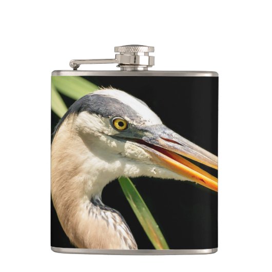 Great Blue Heron Flachmann (Vorderseite)