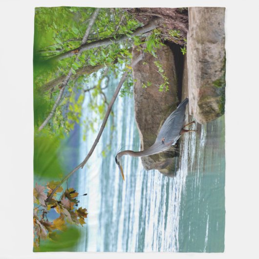 Great Blue Heron Fleecedecke (Vorderseite)