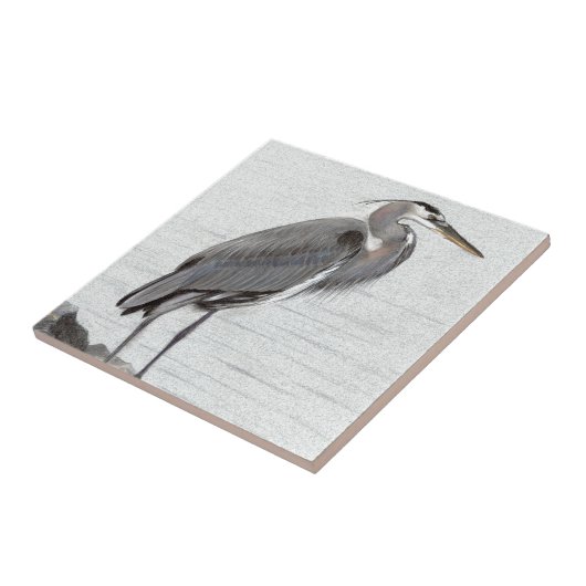 Great Blue Heron Fliese (Seite)