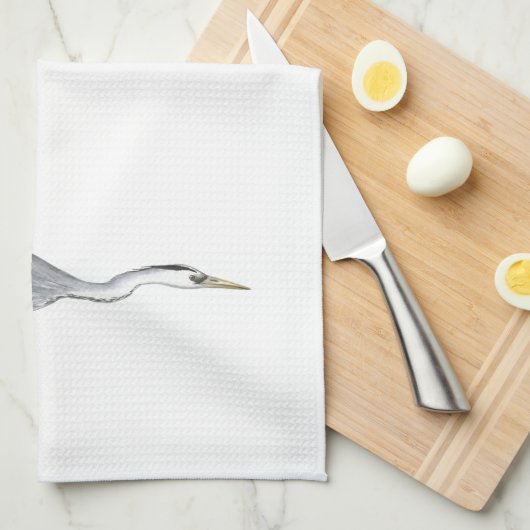 Great Blue Heron Flying Geschirrtuch (Viertel Falte)