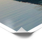 Great Blue Heron Flying Over Calm Water Poster (Ecke)