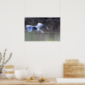 Great Blue Heron Flying Poster (Küche)