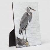 Great Blue Heron Fotoplatte (Seite)