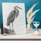 Great Blue Heron Fotoplatte (Seite)