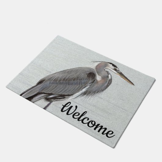 Great Blue Heron Fußmatte (Schrägansicht)
