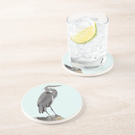 Great Blue Heron Getränkeuntersetzer (Seite)
