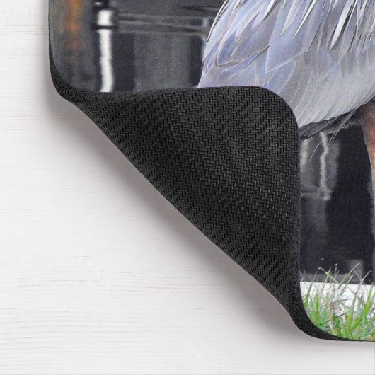 Great Blue Heron Gewartet Mousepad (Ecke)