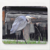 Great Blue Heron Gewartet Mousepad (Vorne)
