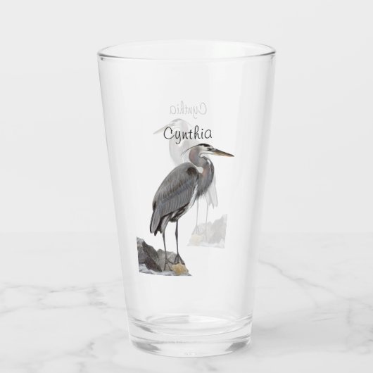 Great Blue Heron Glas (Rückseite)
