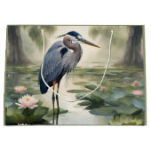 Great Blue Heron Große Geschenktüte (Vorderseite)