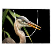 Great Blue Heron Große Geschenktüte (Rückseite)