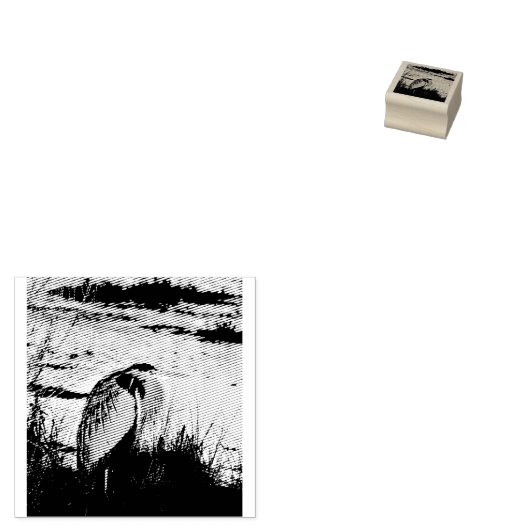 Great Blue Heron Gummistempel (Stempel)