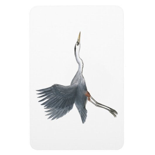 Great Blue Heron in Flight Flexi Magnet (Vertikal)