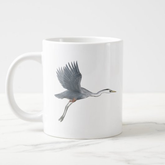 Great Blue Heron in Flight Jumbo-Tasse (Links)
