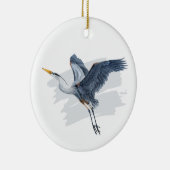 Great Blue Heron in Flight Keramik Ornament (Rechts)