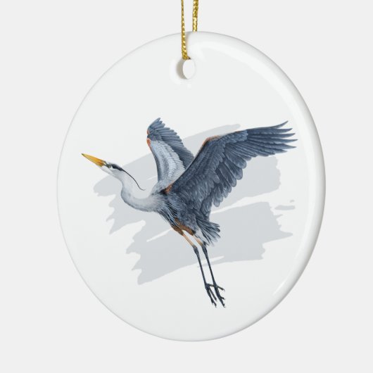 Great Blue Heron in Flight Keramik Ornament (Links)