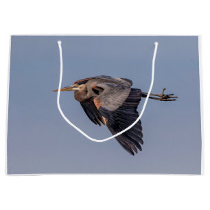 Great Blue Heron in Flug Große Geschenktüte