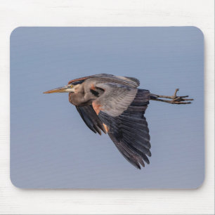 Great Blue Heron in Flug Mousepad