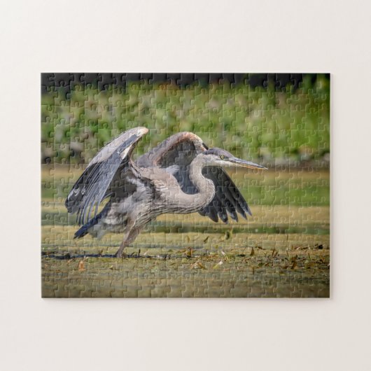 Great Blue Heron in Flug Puzzle (Horizontal)