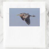 Great Blue Heron in Flug Rechteckiger Aufkleber (Tasche)