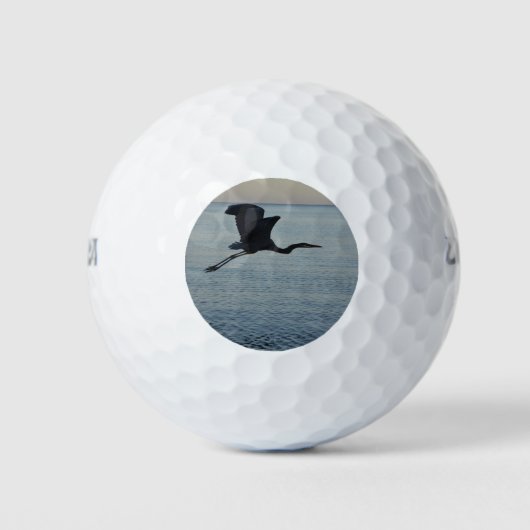 Great Blue Heron in Neapel, FL Golfball (Vorderseite)