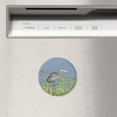 Great Blue Heron in River. Magnet (In Situ (Geschirrspüler))