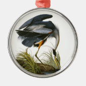 Great Blue Heron, John James Audubon Silbernes Ornament (Vorne)