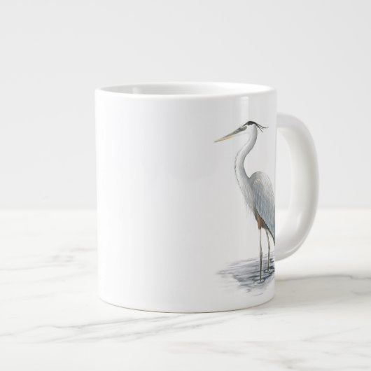 Great Blue Heron Jumbo Tasse (Vorderseite Rechts)