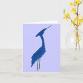 GREAT BLUE HERON-Karte Karte (Gelbe Blume)