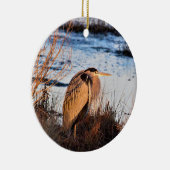 Great Blue Heron Keramik Ornament (Rechts)