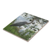Great Blue Heron Keramik Tile Fliese (Seite)