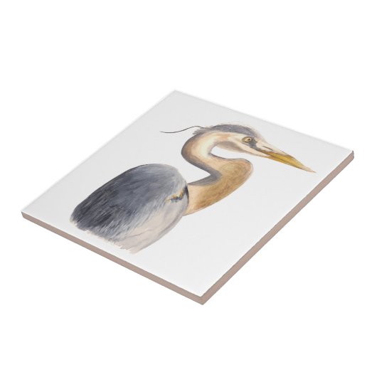 Great Blue Heron Keramik Tile Fliese (Seite)