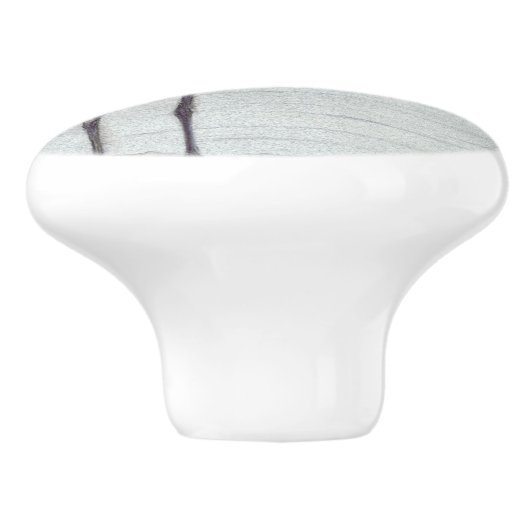 Great Blue Heron Keramikknauf (Seitenansicht)