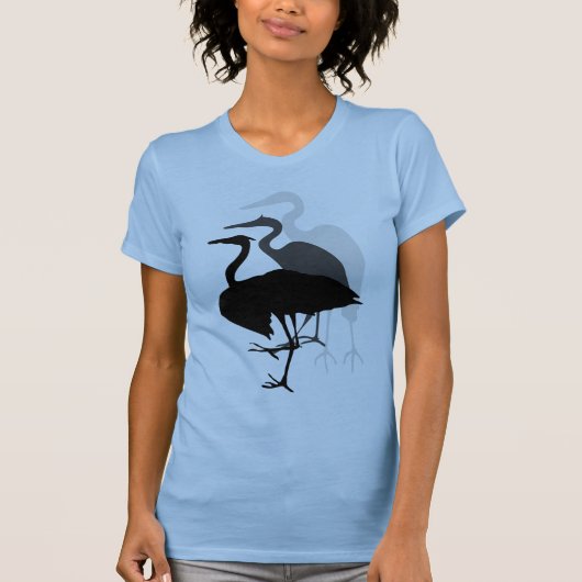 Great Blue Heron Ladys T - Shirt Blue (Vorderseite)