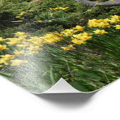 Great Blue Heron mit Daffodals Fotodruck (Ecke)
