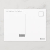 Great Blue Heron mit Herbstfarben Postcard Postkarte (Rückseite)